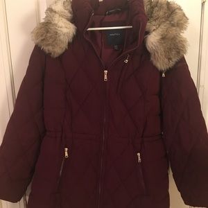 Beautiful maroon Nautica winter coat